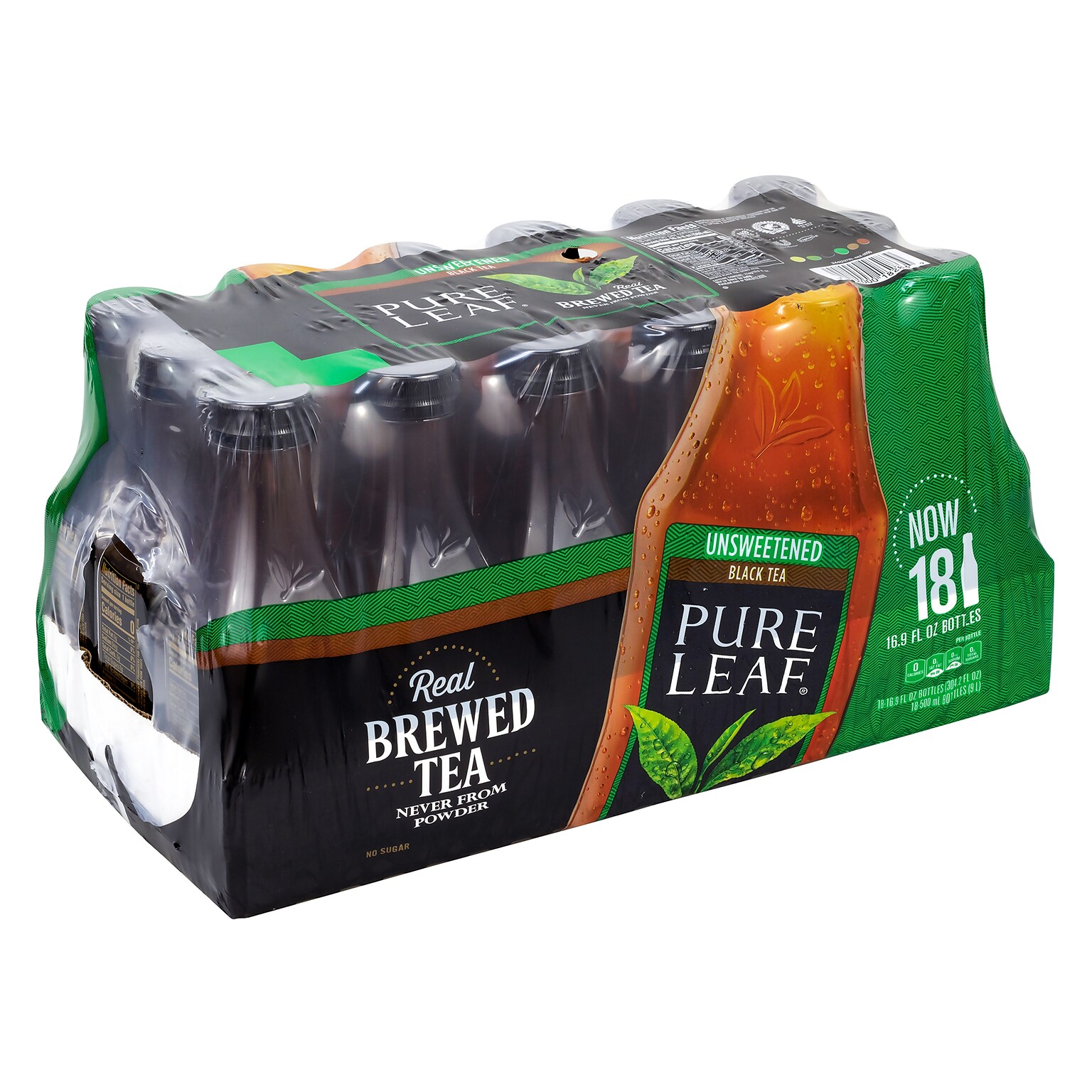 Lipton Pure Leaf Unsweetened Iced Black Tea, 16.9 oz., 18/Pack (220-02027)
