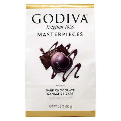 Godiva Masterpieces Ganache Heart Dark Chocolate Pieces, 13.4 oz. (220-01995)