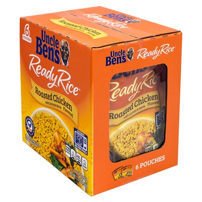 Uncle Bens Ready Rice Roasted Chicken Rice, 8.8 oz., 6/Pack (220-02006)