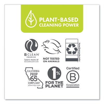 Boulder Clean Disinfectant Cleaner, Lemon Scent, 128 oz Bottle, 4/Carton (BCL003137CT)