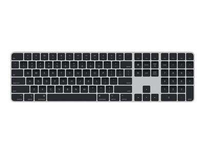 Apple Magic Keyboard with Touch ID and Numeric Keypad Wireless, Silver/Black Keys (MMMR3LL/A)