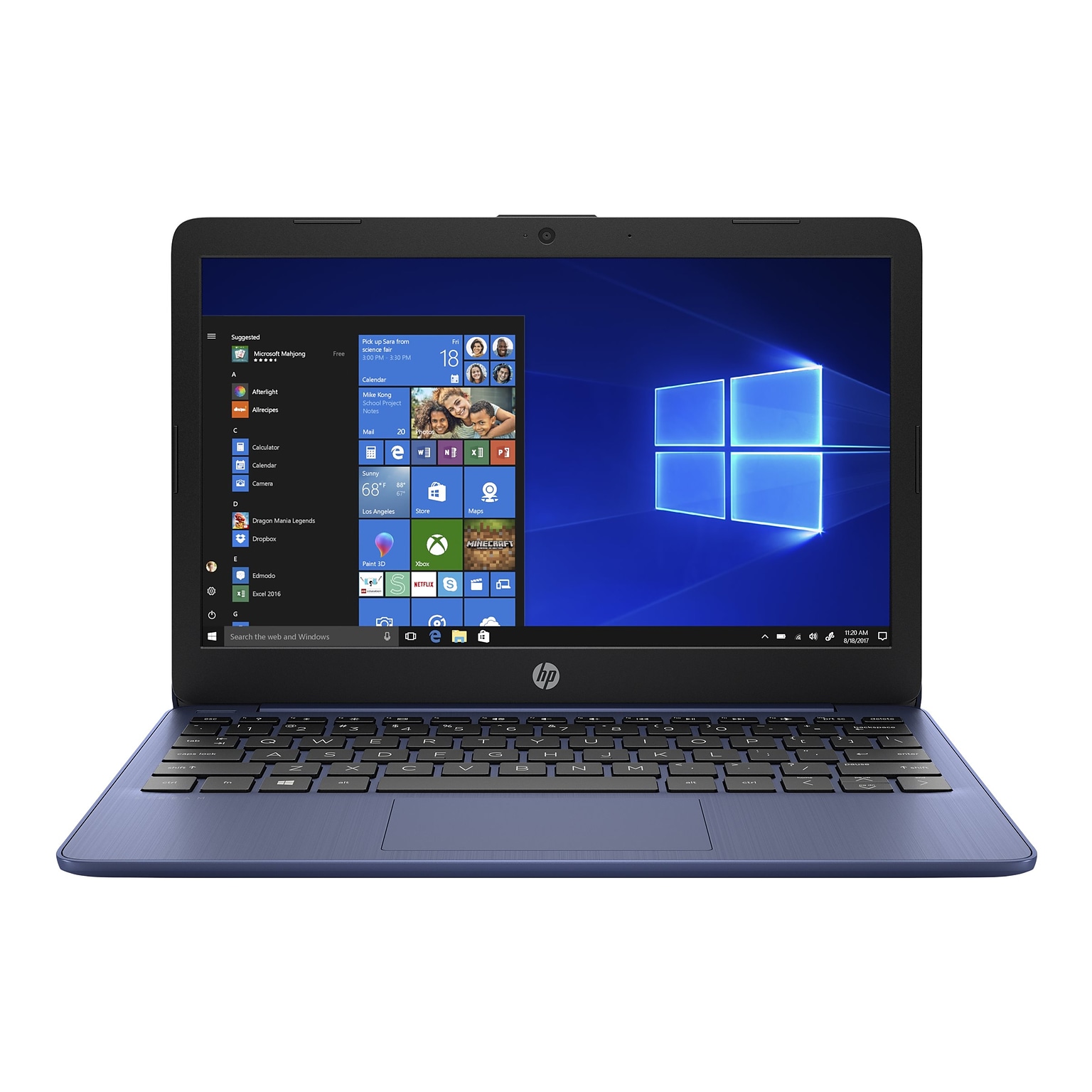 HP Stream 11-ak0030nr 11.6 Laptop, Intel Celeron, 4GB Memory, 64 GB eMMC, Windows 11 (47X72UA#ABA)