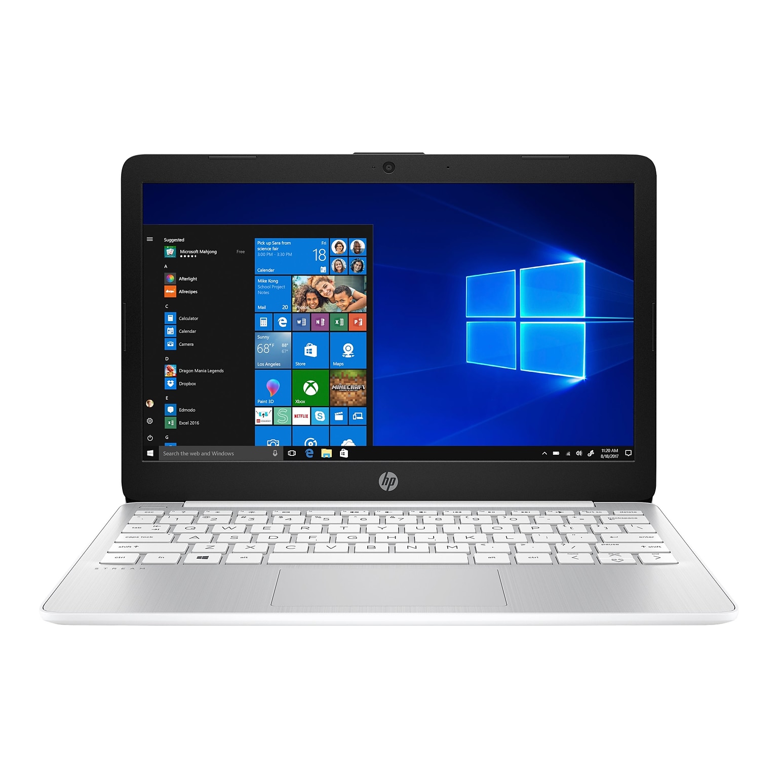 HP Stream 11-ak0040nr 11.6 Laptop, Intel Celeron, 4GB Memory, 64 GB eMMC, Windows 11 (47X86UA#ABA)