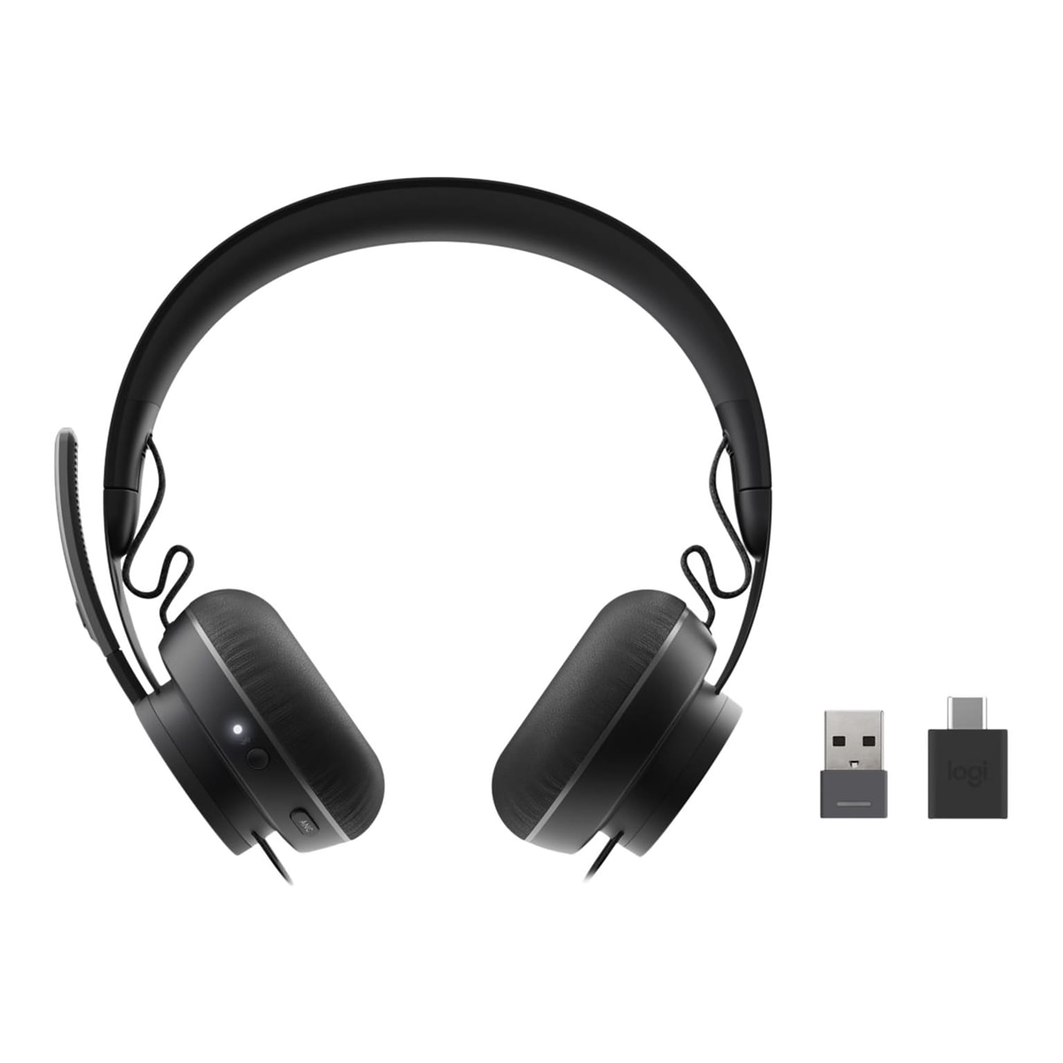 Logitech Zone Wireless Plus UC Bluetooth Stereo Mobile Headset, Black (981-000918)
