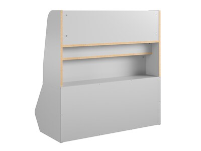 Ameriwood Tyler 36"H 5-Shelf Bookcase, Dove Gray Particle Board (4947412COM)