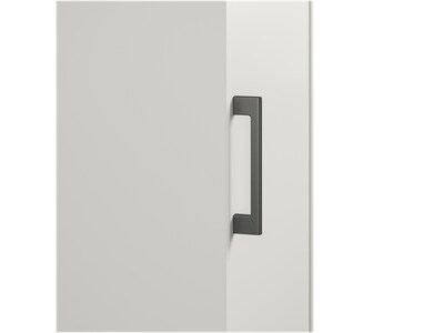 System Build Whitmore 68" Kitchen Pantry Cabinet with 4 Shelves, Rustic White/Oak (9695500COM)