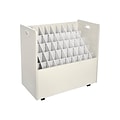 AdirOffice 50-Slot Roll File Cabinet, Mobile Files, for Large Roll, White, 30, 2/Pack (626-WHI-2PK)