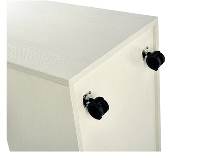 AdirOffice 50-Slot Roll File Cabinet, Mobile, White, 30", 2/Pack (626-WHI-2PK)