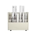 AdirOffice 21-Slot Roll File Cabinet, Mobile, White, 30, 2/Pack (625-WHI-2PK)