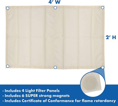Educational Insights The Original Fluorescent Light Filters, 2' x 4', Whisper White, 4/Set (1231)