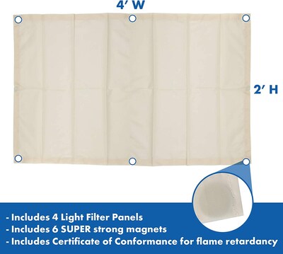 Educational Insights The Original Fluorescent Light Filters: Whisper White, 2' x 4', 4/Set (1231)