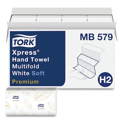 Tork Premium Soft Xpress 3-Panel Multifold Hand Towels, 9.13 x 9.5, 135/Packs, 16 Packs/Carton (TR