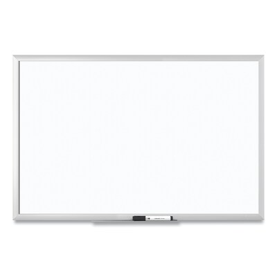 U Brands Melamine Dry Erase Whiteboard, Silver Aluminum Frame, 3' x 2' (00031AANNN)