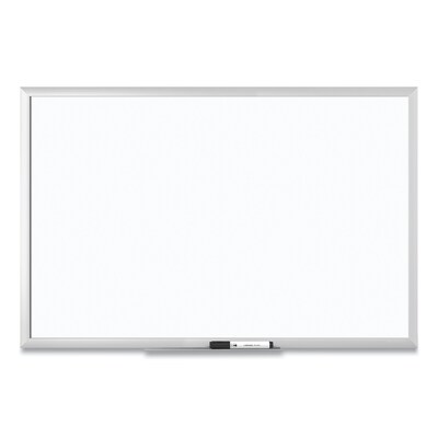U Brands Melamine Dry Erase Whiteboard, Silver Aluminum Frame, 3' x 2' (00031AANNN)