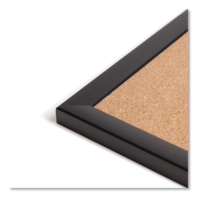 U Brands Cork Bulletin Board, 48 x 36, Natural Surface, Black Frame (2876U00-01)