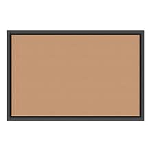 U Brands Self-Healing Cork Bulletin Board, 35 x 23, Black Finish (00301AANNN)