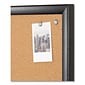 U Brands Self-Healing Cork Bulletin Board, 35" x 23", Black Finish (00301AANNN)