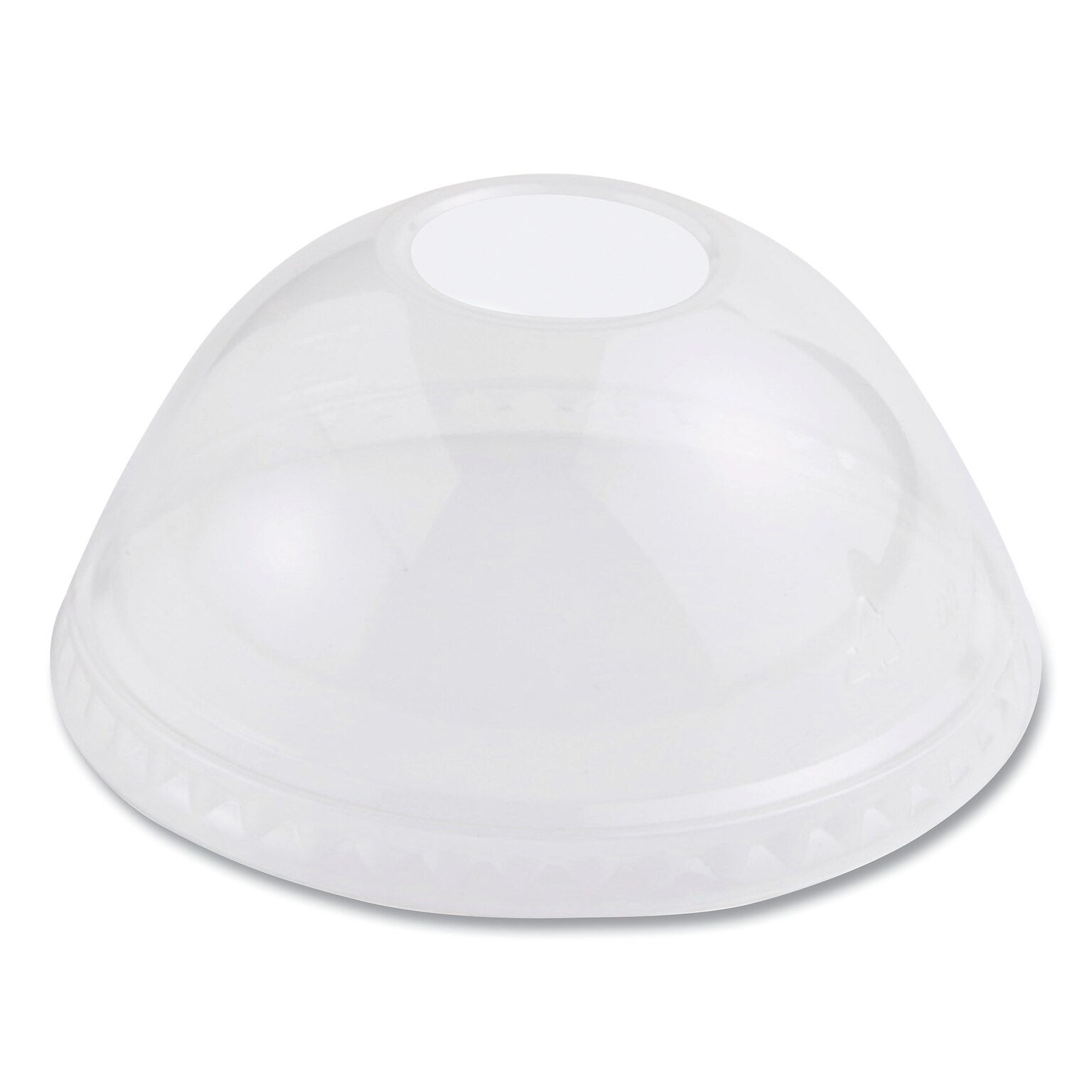 World Centric Dome PLA Cold Cup Lid, 9-24 oz., Clear, 1,000/Carton (WORCPLCS12D)