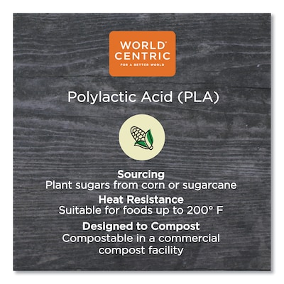 World Centric PLA Fiber Cup Lid, 2.6, Clear, 2,000/Carton (WORCPLCS2S)