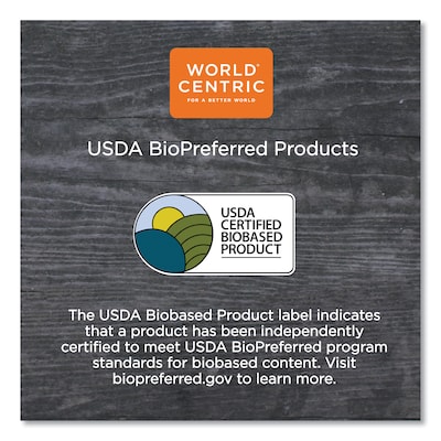 World Centric PLA Fiber Cup Lid, 2.6", Clear, 2,000/Carton (WORCPLCS2S)