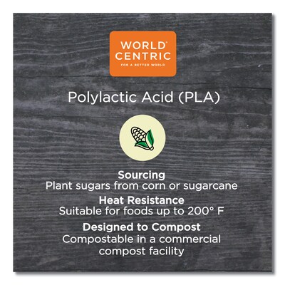 World Centric PLA Hot Cup Lid, 8 oz., White, 1,000/Carton (WORCULCS8)