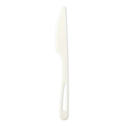 World Centric TPLA Compostable Knife, White, 1,000/Carton (WORKNPS6)