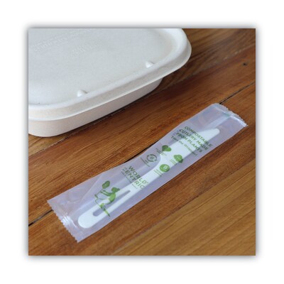 World Centric TPLA Compostable Knife, White, 750/Carton (WORKNPSI)