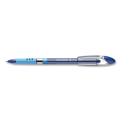 Schneider Slider Basic Ballpoint Pen, Medium Point, Blue Ink, 10/Box (151103)