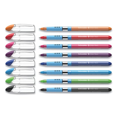 Schneider Slider Basic Ballpoint Pen, Extra Broad Point, Assorted Inks, 8/Pack (151298)