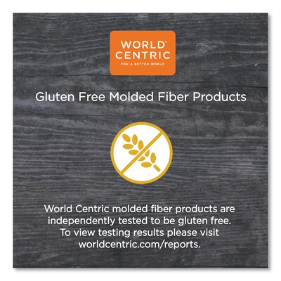 World Centric Fiber Tray, PFAS Free, Natural, 100/Carton (WORTRSC1418LF)