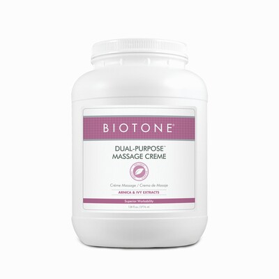 Biotone Dual-Purpose Massage Creme, Original Scent, 1 Gallon Jar (DPC1G)