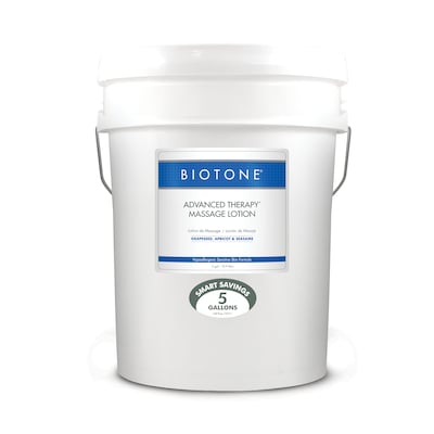 Biotone Advanced Therapy Massage Lotion, Unscented, 5 Gallon Bucket (ATL5GB)