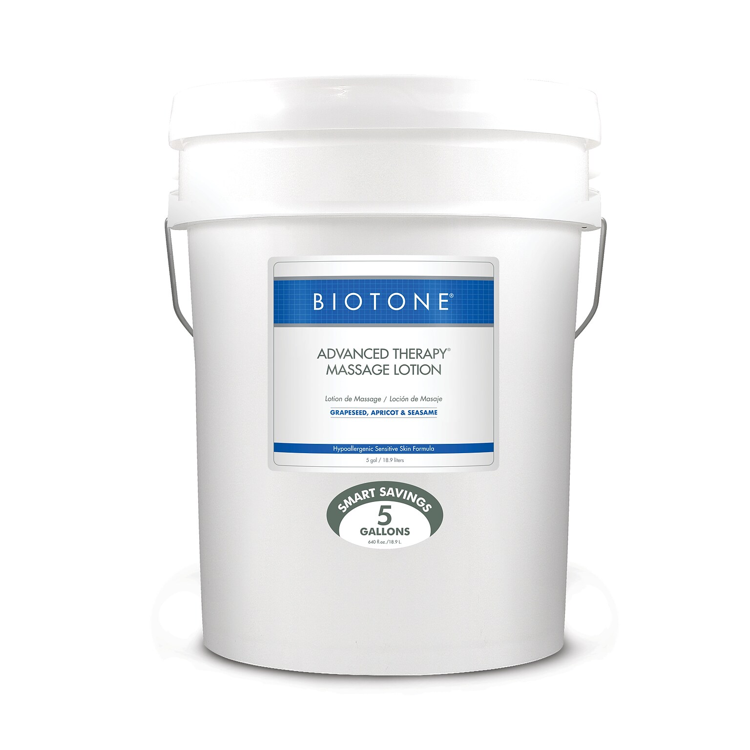 Biotone Advanced Therapy Massage Lotion, Unscented, 5 Gallon Bucket (ATL5GB)