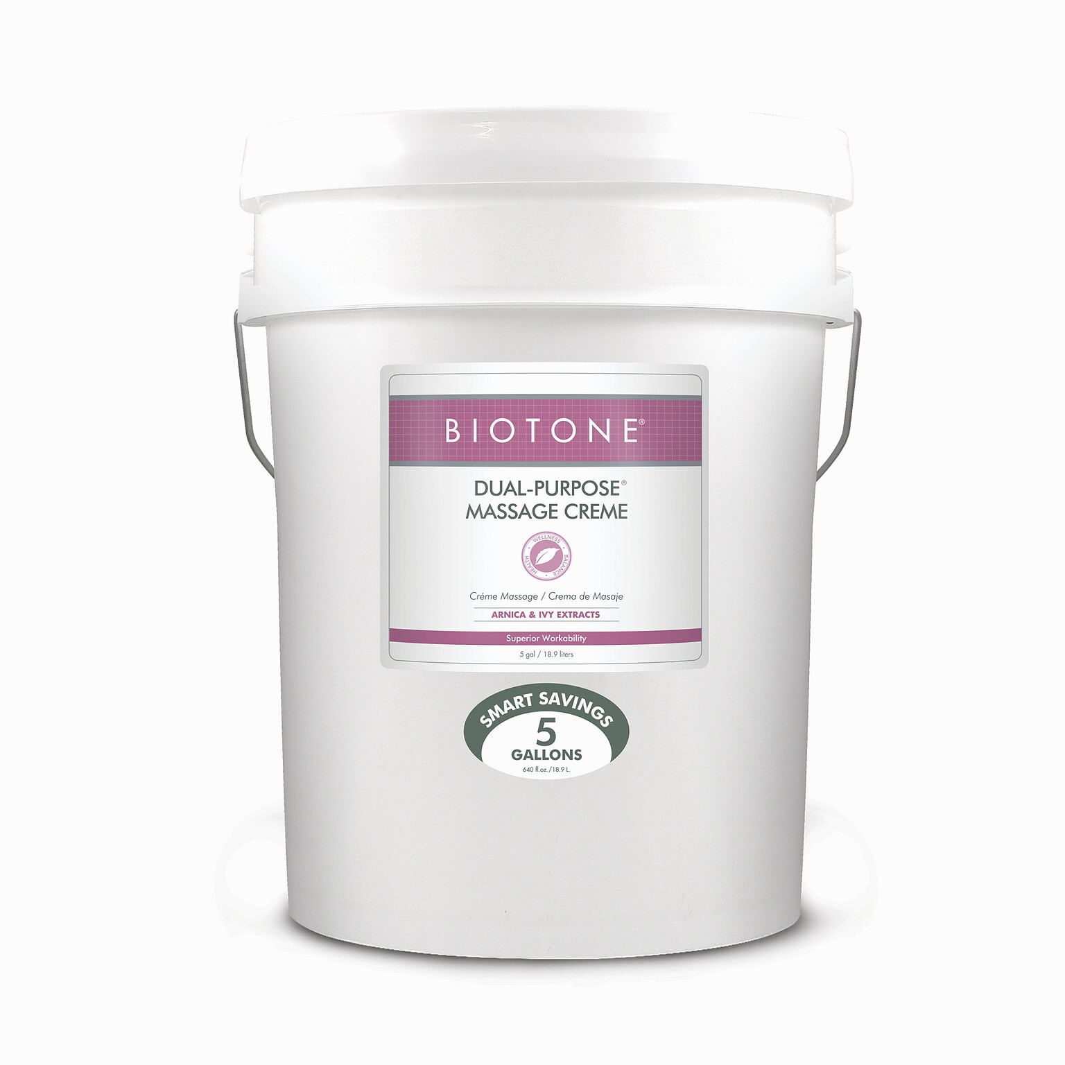 Biotone Dual-Purpose Massage Cream, Original Scent, 5 Gallon Bucket (DPC5GB)