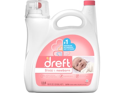 Dreft Stage 1: Newborn HE Liquid Laundry Detergent, 114 Loads, 165 oz. (03241)