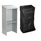 AdirOffice 45.8 Podium Lectern with Cover, Silver Grain (661-01-SIL-PKG)
