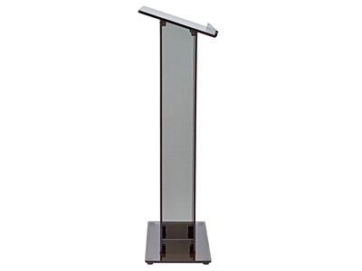 AdirOffice 47" Podium Lectern with Cover, Transparent Black (661-02-BLK-PKG)