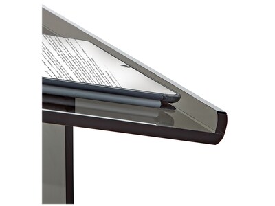 AdirOffice 47" Podium Lectern with Cover, Transparent Black (661-02-BLK-PKG)