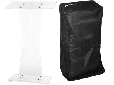 AdirOffice 47 Podium Lectern with Cover, Clear (661-02-PKG)