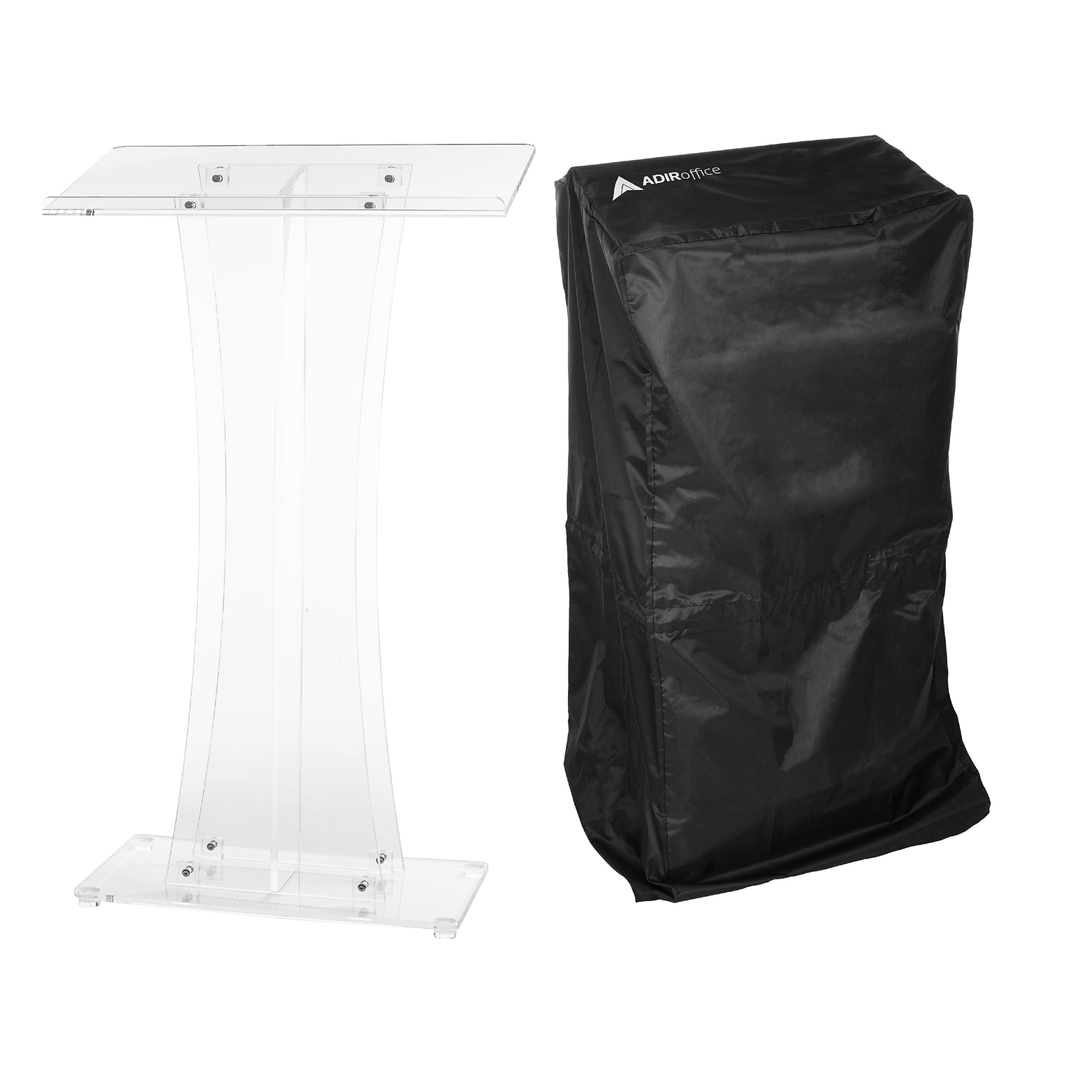 AdirOffice 47 Podium Lectern with Cover, Clear (661-02-PKG)