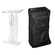 AdirOffice 47 Slanted Lectern with Cover, Clear (661-03-CLR)