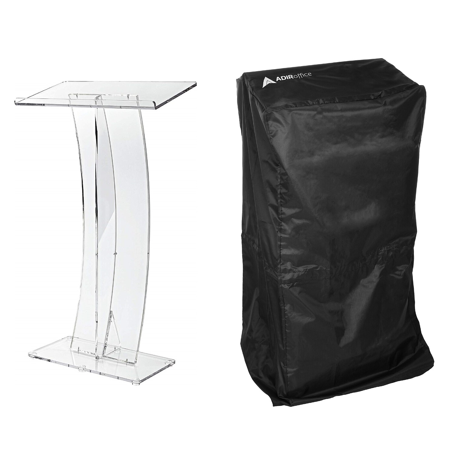AdirOffice 47 Slanted Lectern with Cover, Clear (661-03-CLR)