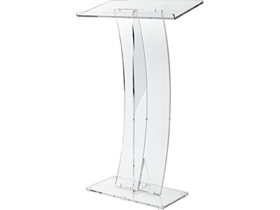AdirOffice 47" Slanted Lectern with Cover, Clear (661-03-CLR)