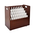 AdirOffice 50-Slot Roll File Cabinet, Mobile, Mahogany, 30, 2/Pack (626-MA-2PK) (24528532)