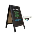 Excello Global Products Chalkboard, Black Wood, 40 x 22 (EGP-CKB-0003)