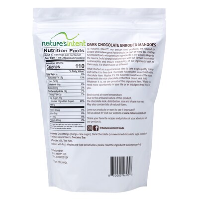 Natures Intent Dark Chocolate Covered Mangos 17.6oz (220-02040)