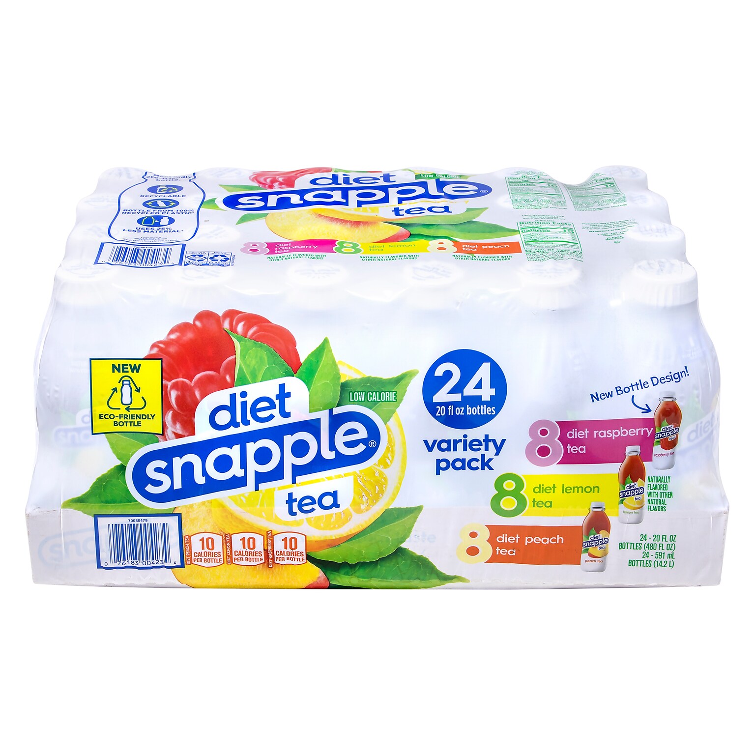 Diet Snapple Ice Tea Variety Pack, 20 oz., 24/Pack (220-02043)
