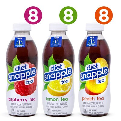 Diet Snapple Ice Tea Variety Pack, 20 oz., 24/Pack (220-02043)