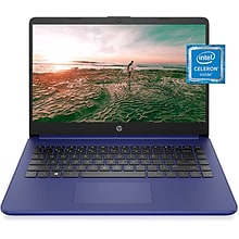 HP 14-dq0010nr 14 Laptop, Intel Celeron, 4GB Memory, 64 GB eMMC, Windows 10 (47X74UA#ABA)