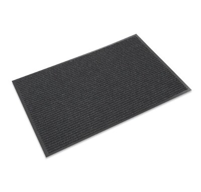 Crown® Needle-Rib™ Scraper/Wiper Entrance Mat; 3x5, Polypropylene, Charcoal